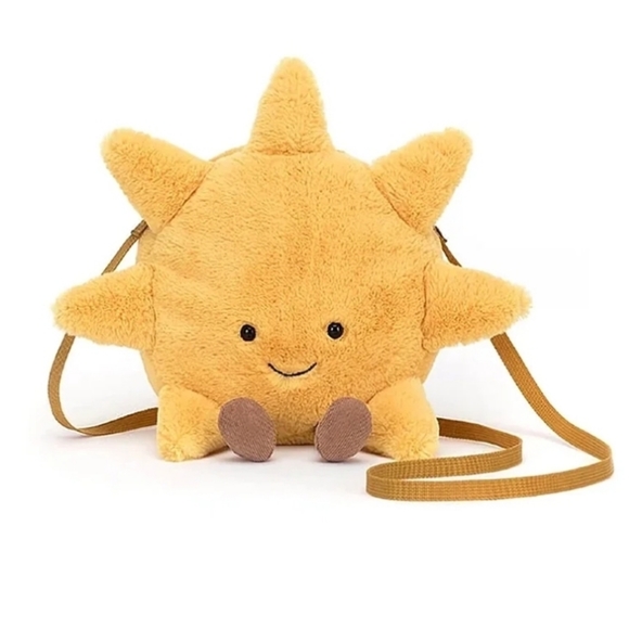 Jellycat AMUSEABLE Sun BAG 9x10" Cross Body Strap Soft & Plush NWT - Picture 1 of 7